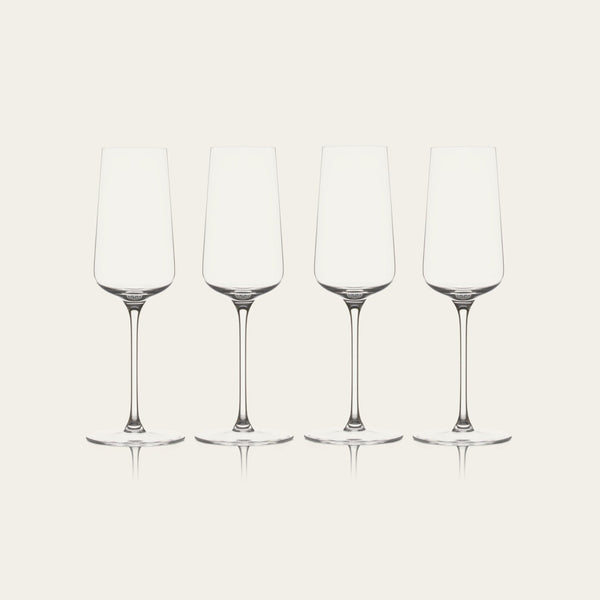 Flute glasses pro glassware by Fable Home, featured in a clear color finish. – #clear