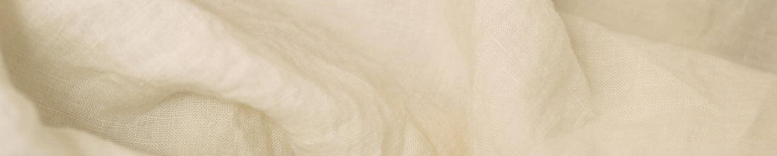 Close-up of soft, crumpled natural linen