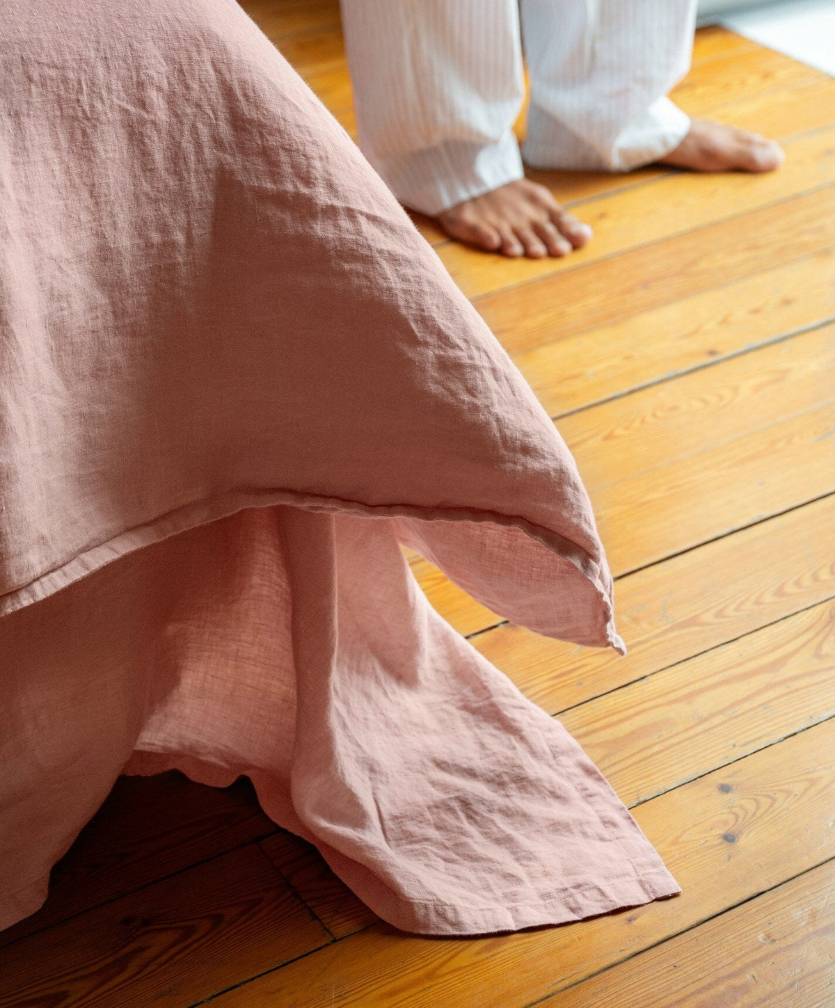 Linen Complete Bed Set by Fable Home, shown in Autumn Rose.