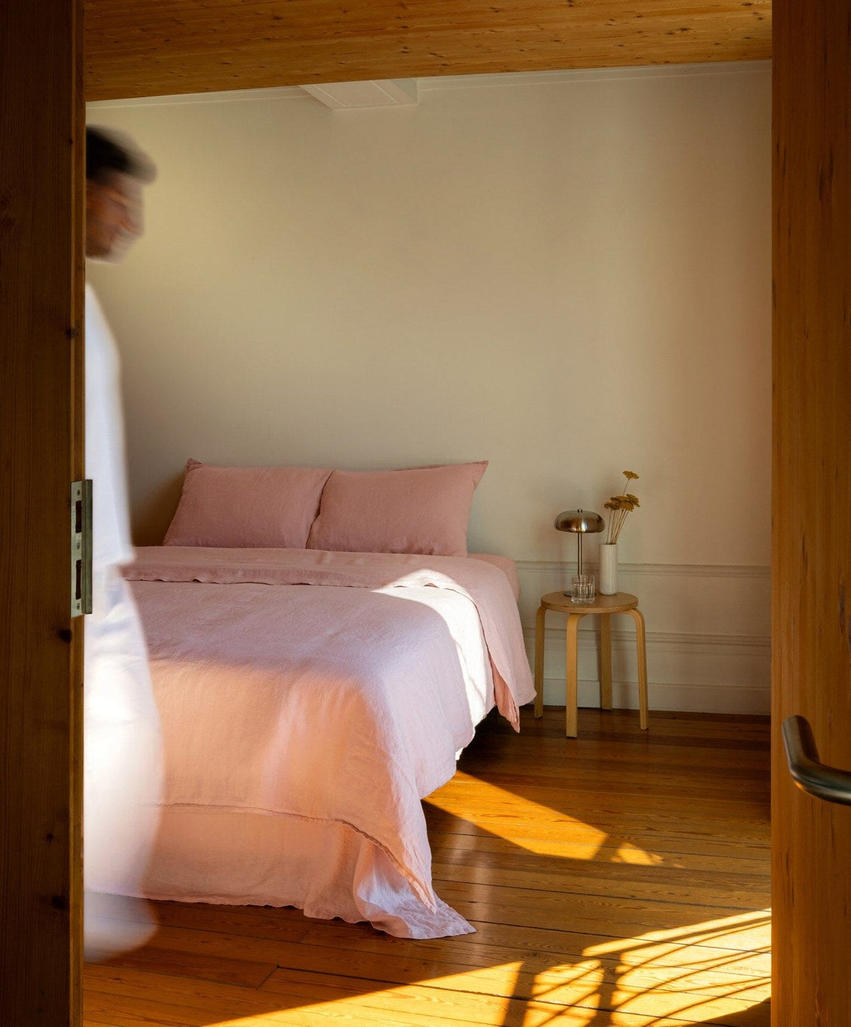 Linen Complete Bed Set by Fable Home, shown in Autumn Rose.