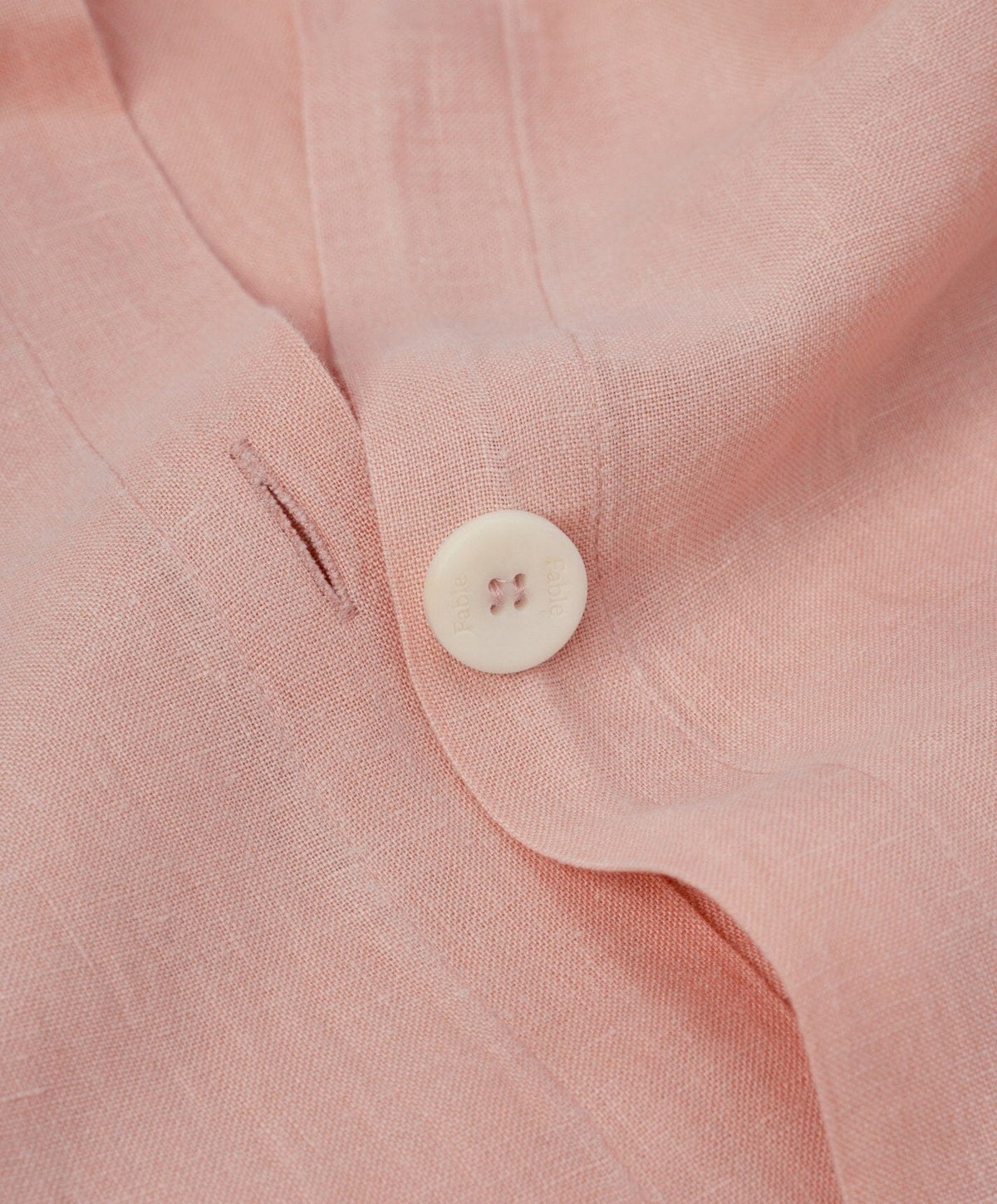 Linen Duvet Cover by Fable Home, shown in Autumn Rose.