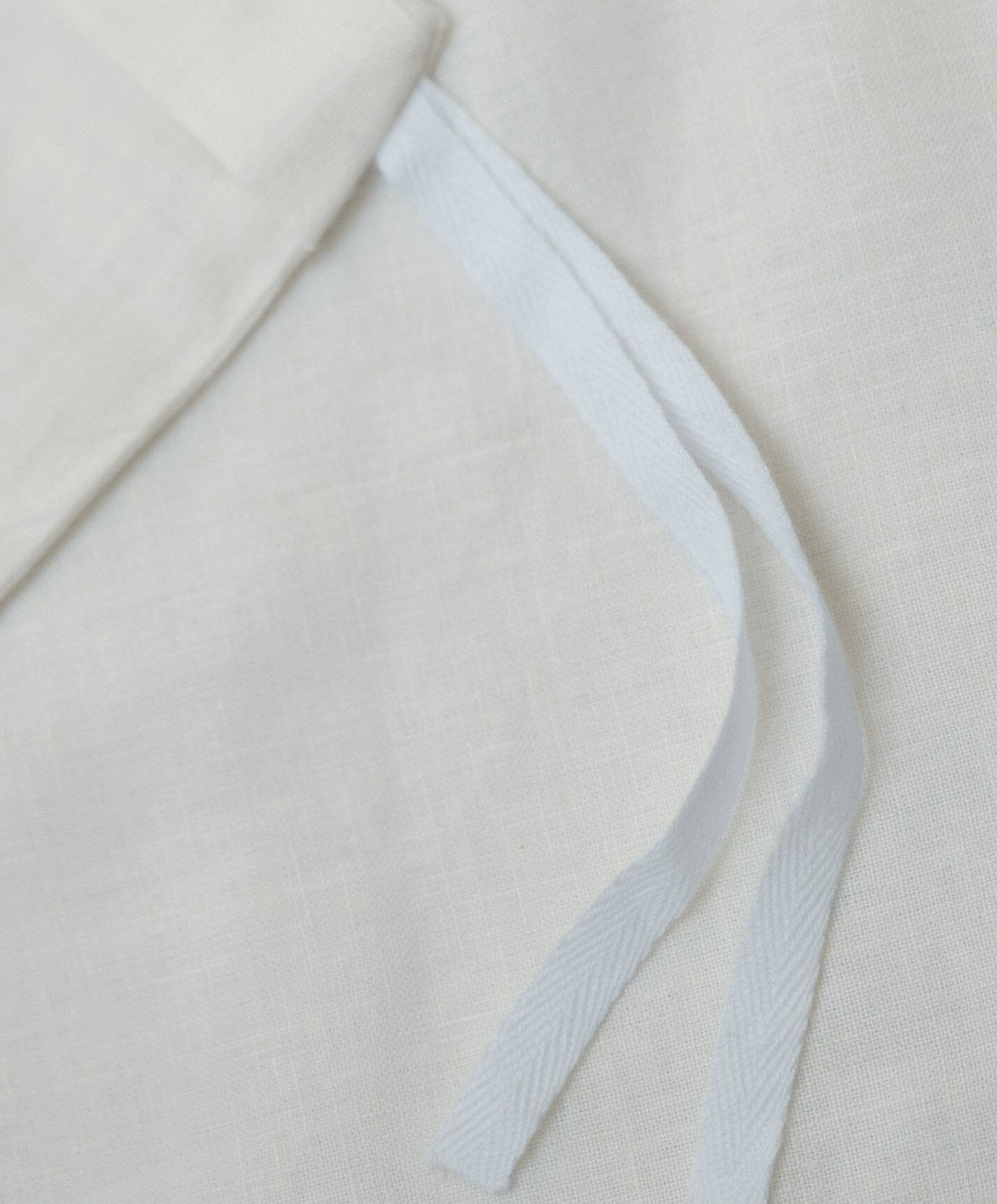 Linen Duvet Cover by Fable Home, shown in Shell White.