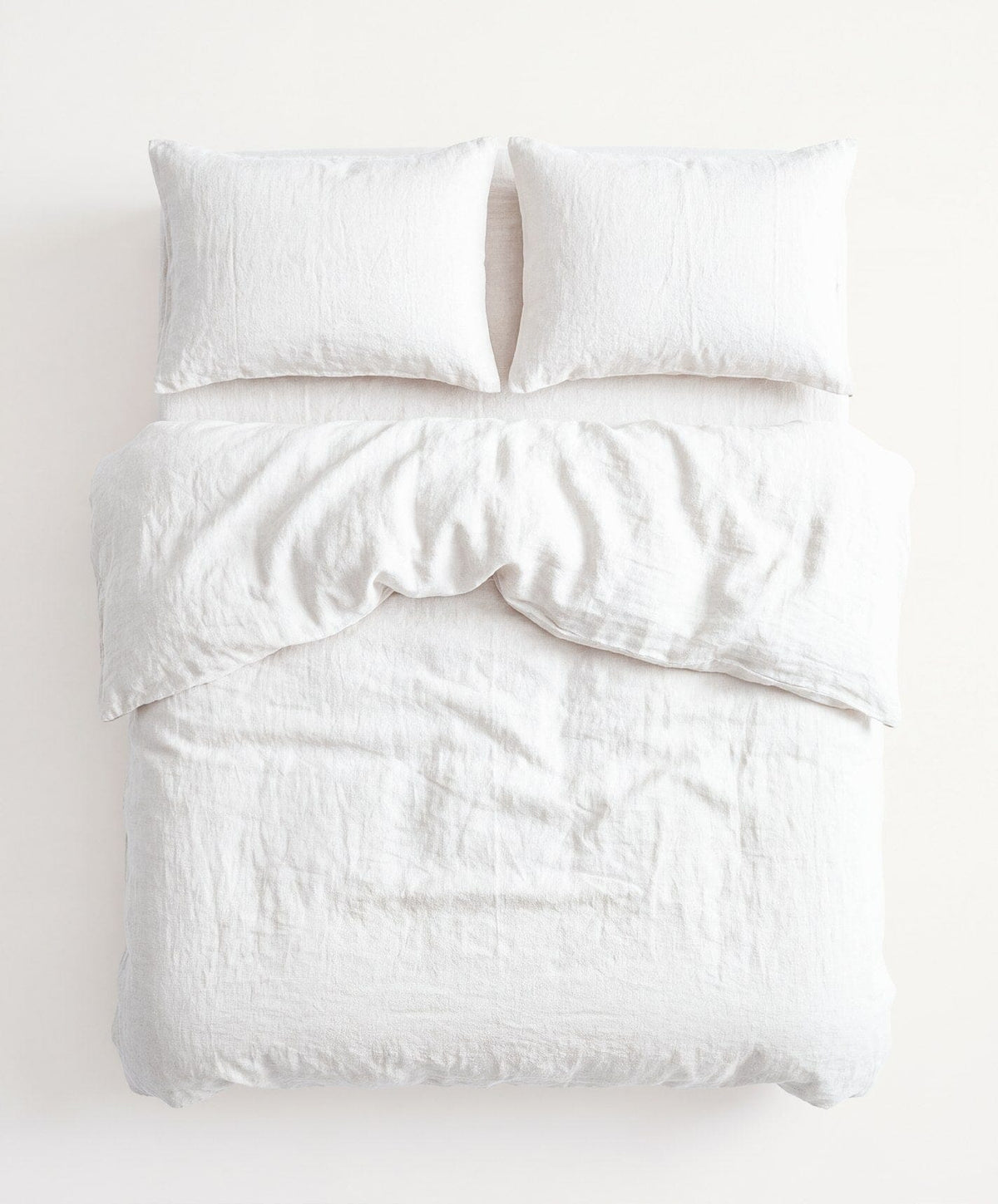 Linen Duvet Cover by Fable Home, shown in Shell White.