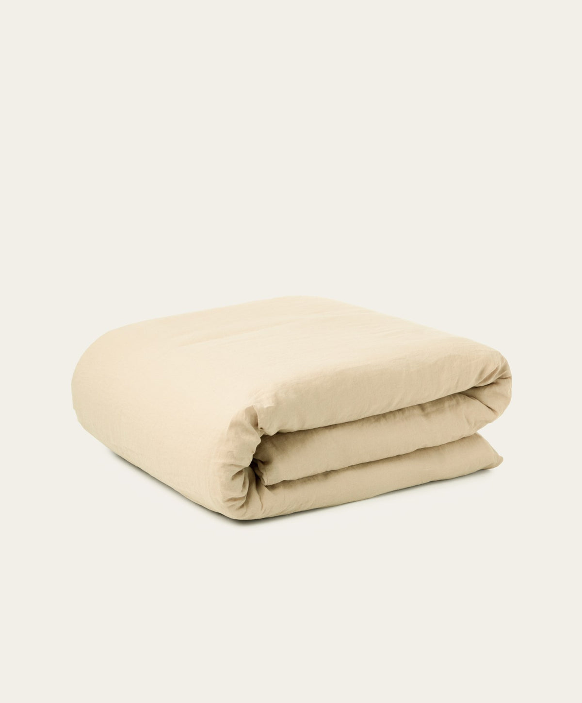 Linen Duvet Cover by Fable Home, shown in Birch Sand.