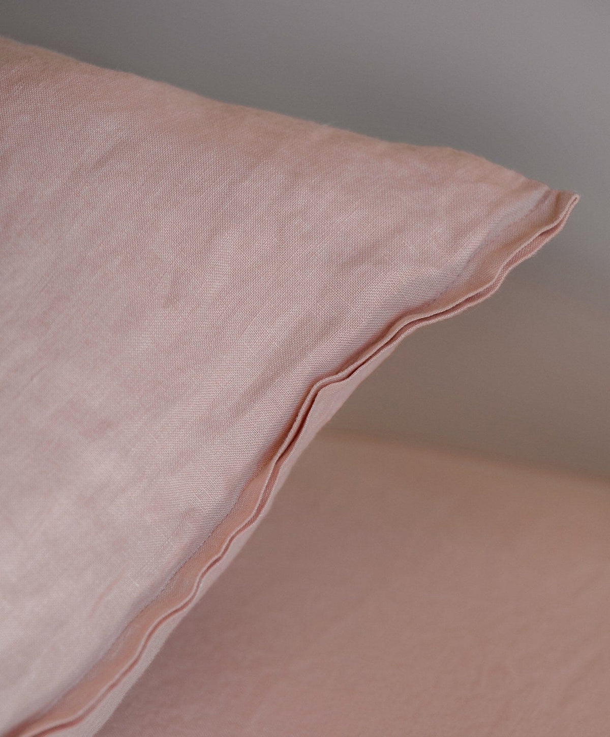 Linen Duvet Set by Fable Home, shown in Autumn Rose.