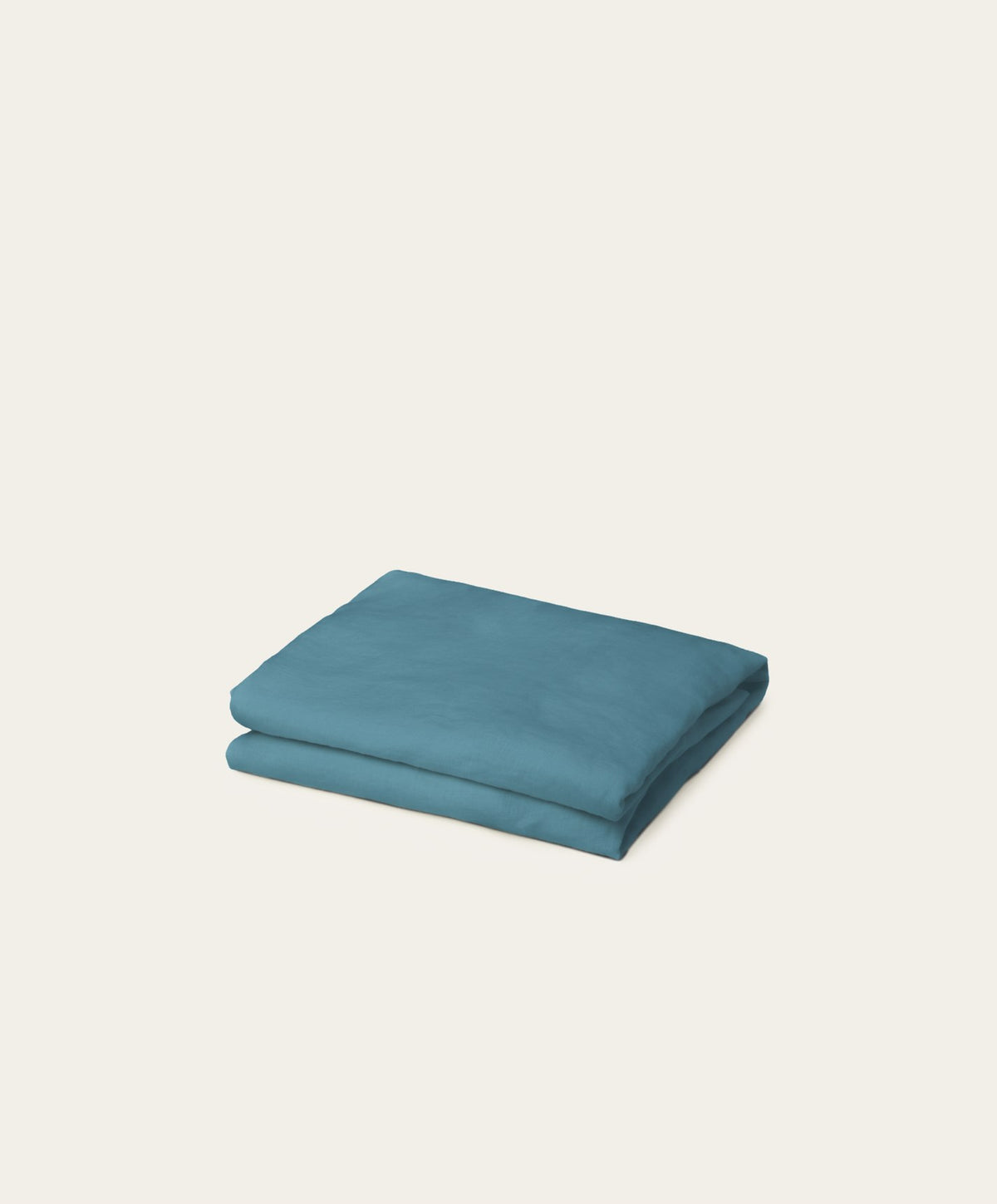 Linen Fitted Sheet by Fable Home, shown in Storm Blue.