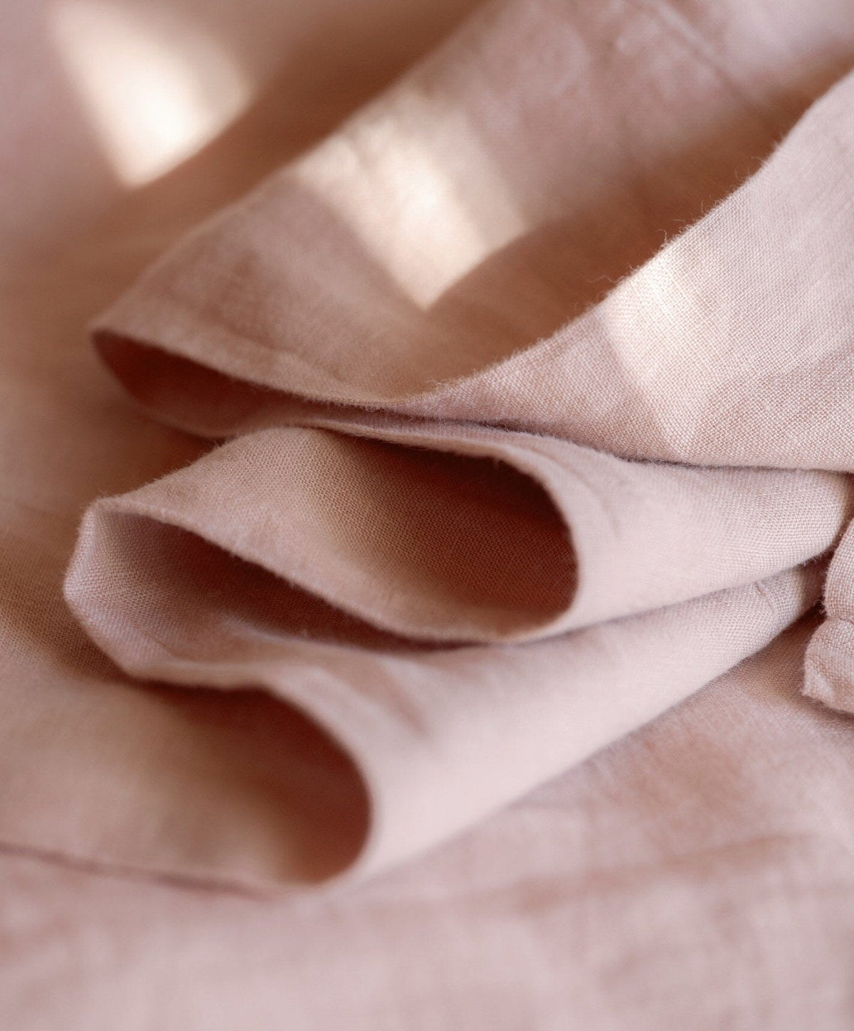 Linen Flat Sheet by Fable Home, shown in Autumn Rose.