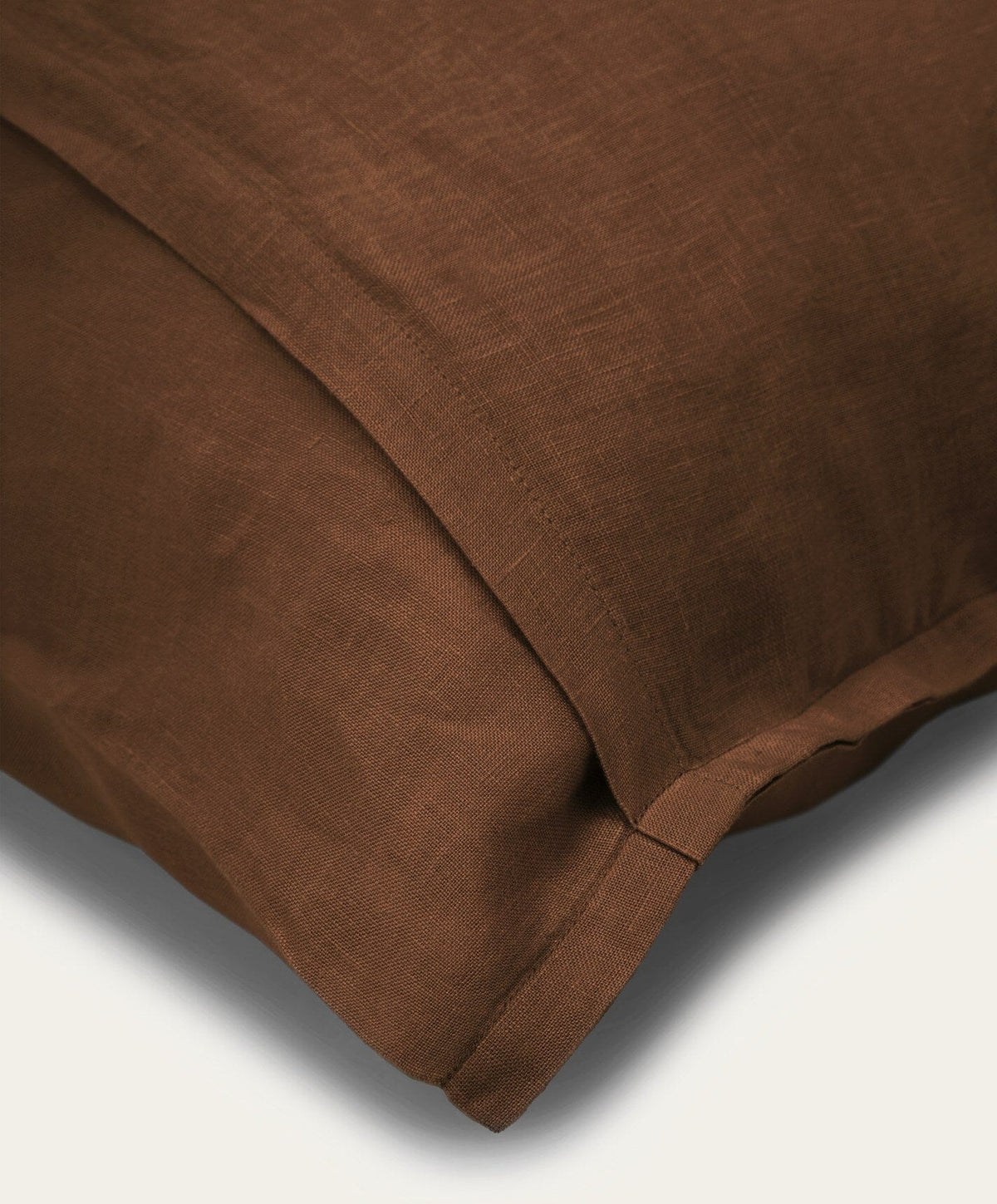 Linen Pillowcase Pair by Fable Home, shown in Walnut Brown.
