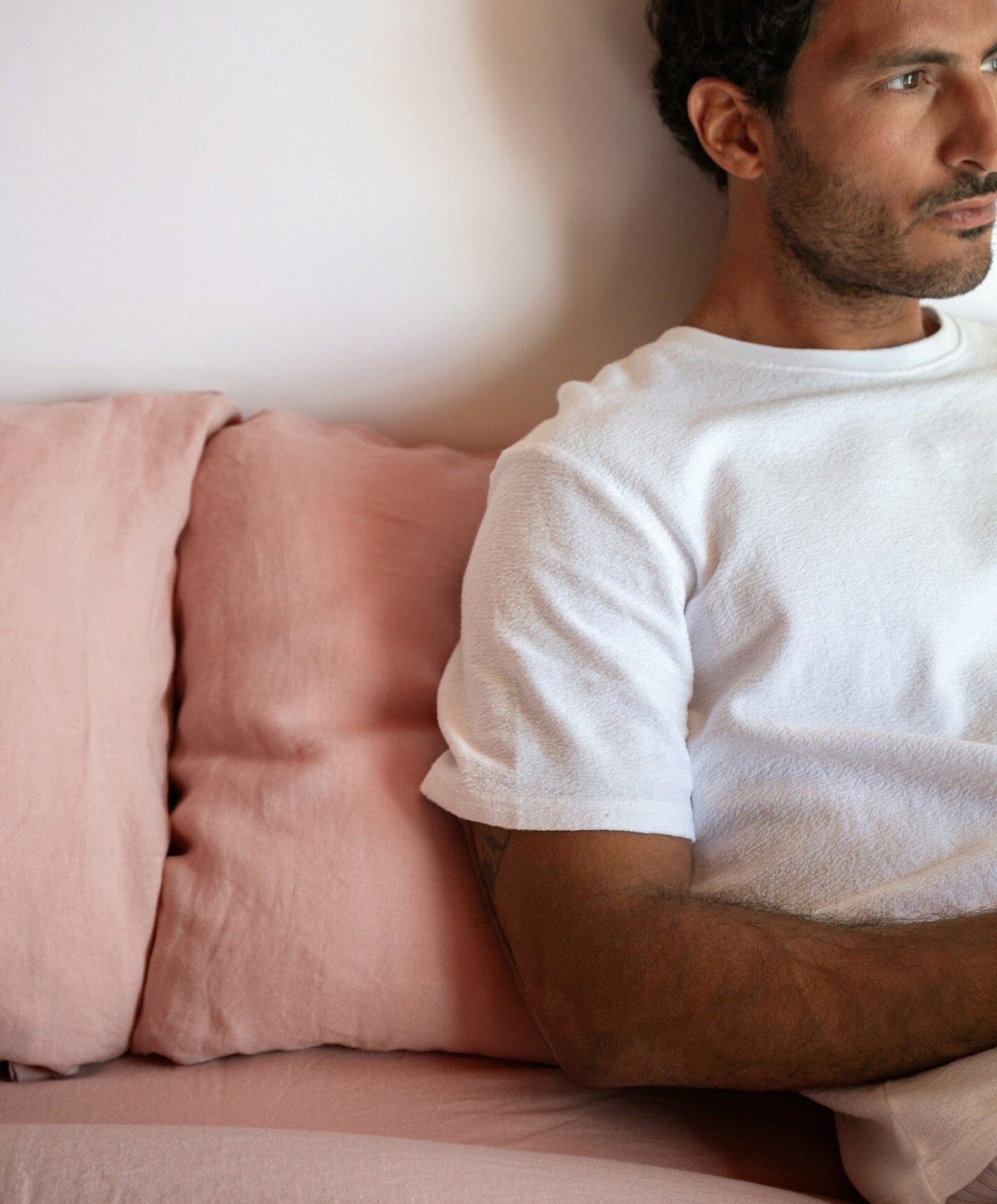 Linen Pillowcase Pair by Fable Home, shown in Autumn Rose.