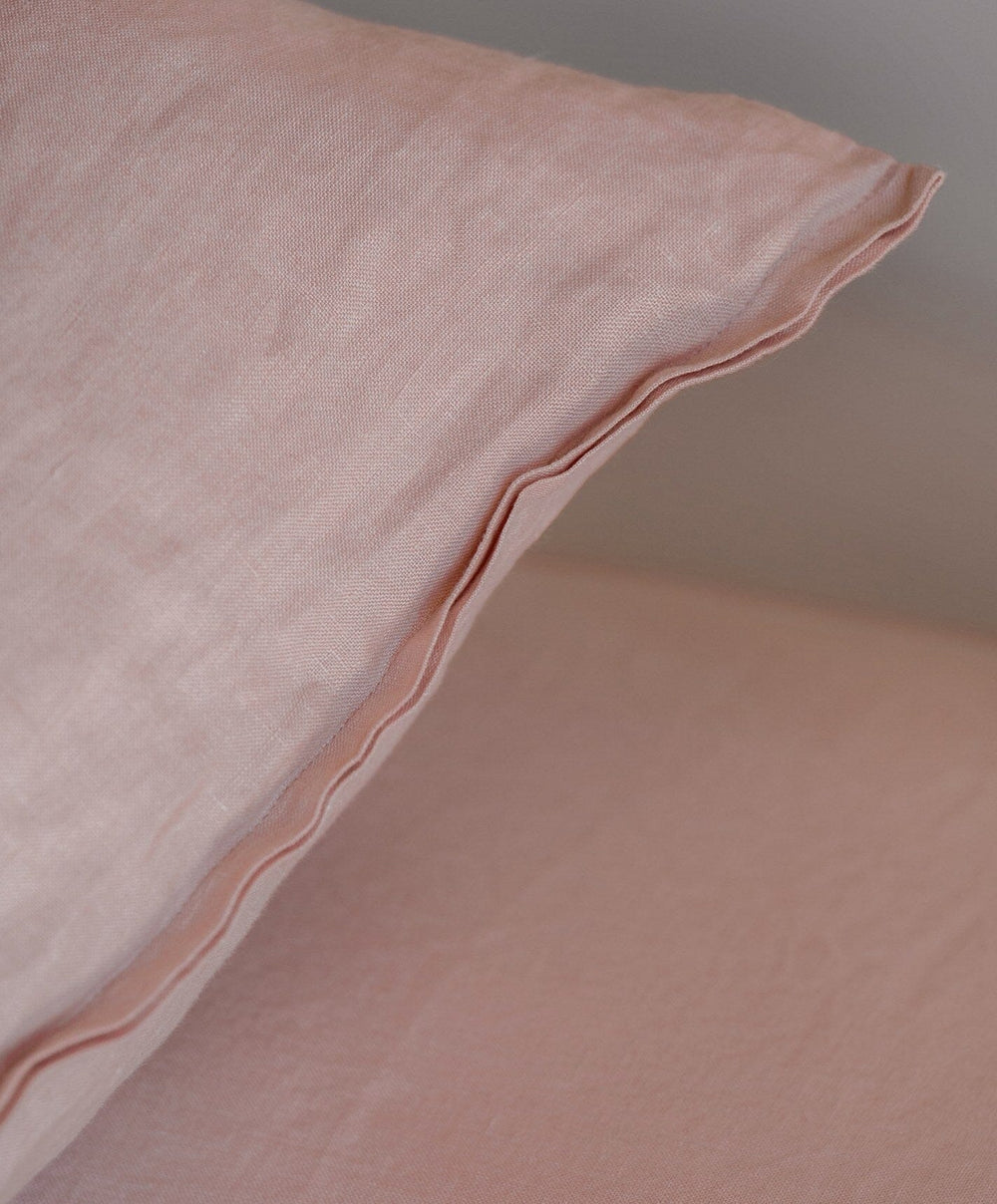 Linen Pillowcase Pair by Fable Home, shown in Autumn Rose.