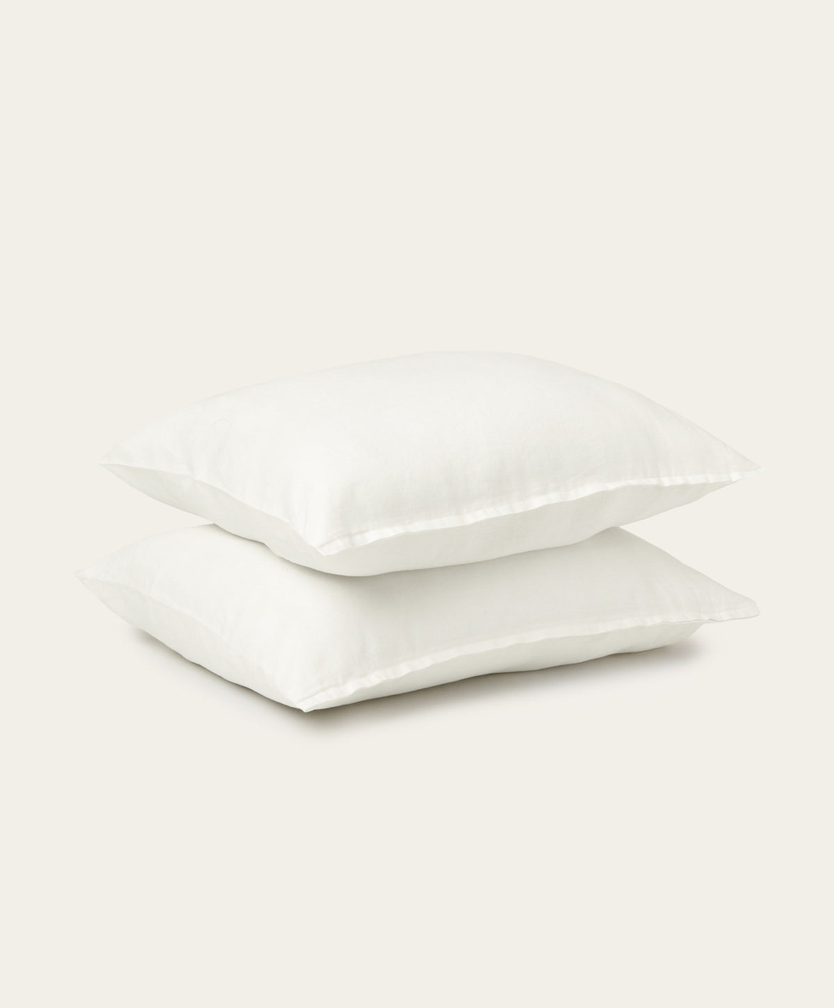 Linen Pillowcase Pair by Fable Home, shown in Shell White.