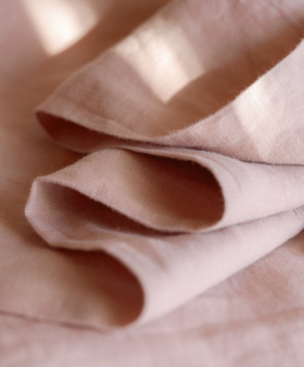 Linen Sheet Set by Fable Home, shown in Autumn Rose.