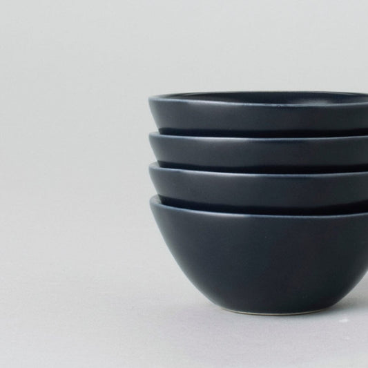 Little bowls dinnerware by Fable Home, featured in a midnightblue color finish. – #midnightblue