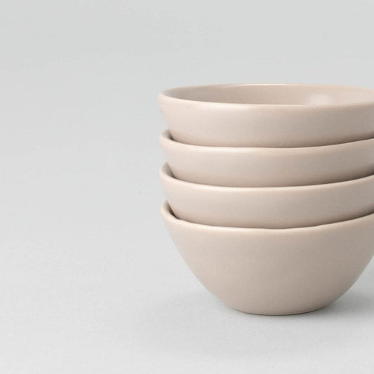 Little bowls dinnerware by Fable Home, featured in a deserttaupe color finish. – #deserttaupe