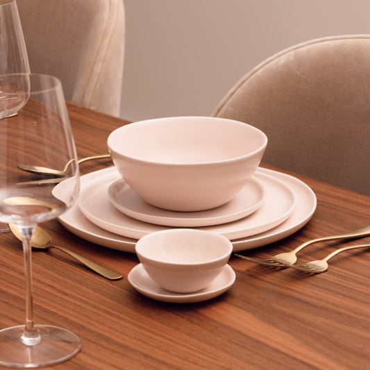 Little bowls dinnerware by Fable Home, featured in a blushpink color finish. – #blushpink