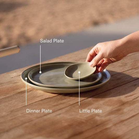 Little plates dinnerware by Fable Home, featured in a pearlwhite color finish. – #pearlwhite
