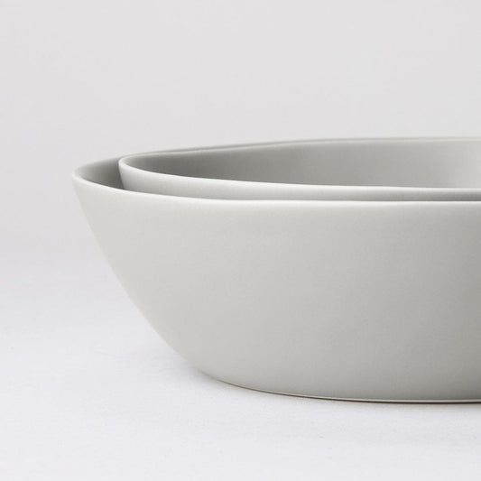 Low serving bowls serveware by Fable Home, featured in a dovegray color finish. – #dovegray