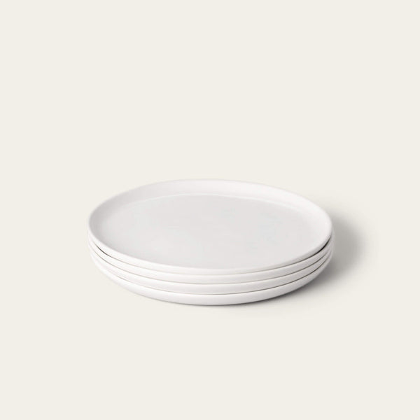 Lunch plates dinnerware by Fable Home, shown in a cloudwhite finish. – #cloudwhite