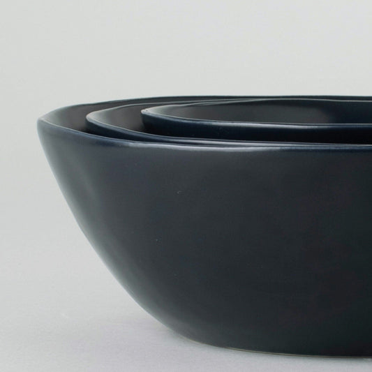 Nested Serving Bowls by Fable Home, featured in a midnightblue finish. – #midnightblue