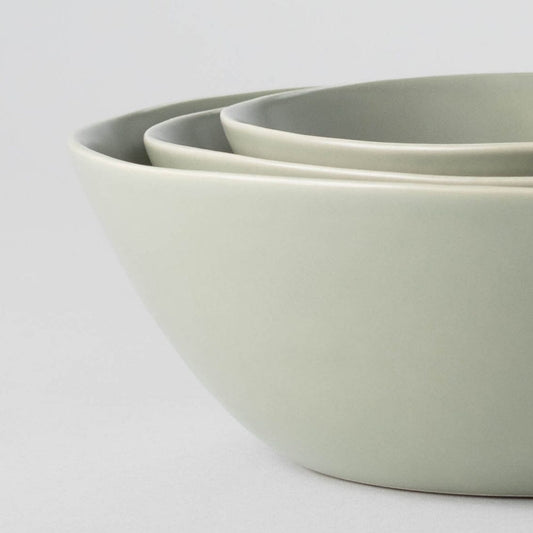 Nested serving bowls dinnerware by Fable Home, featured in a beachgrassgreen color finish. – #beachgrassgreen
