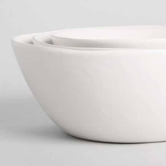 Nested serving bowls dinnerware by Fable Home, shown in a cloudwhite finish. – #cloudwhite