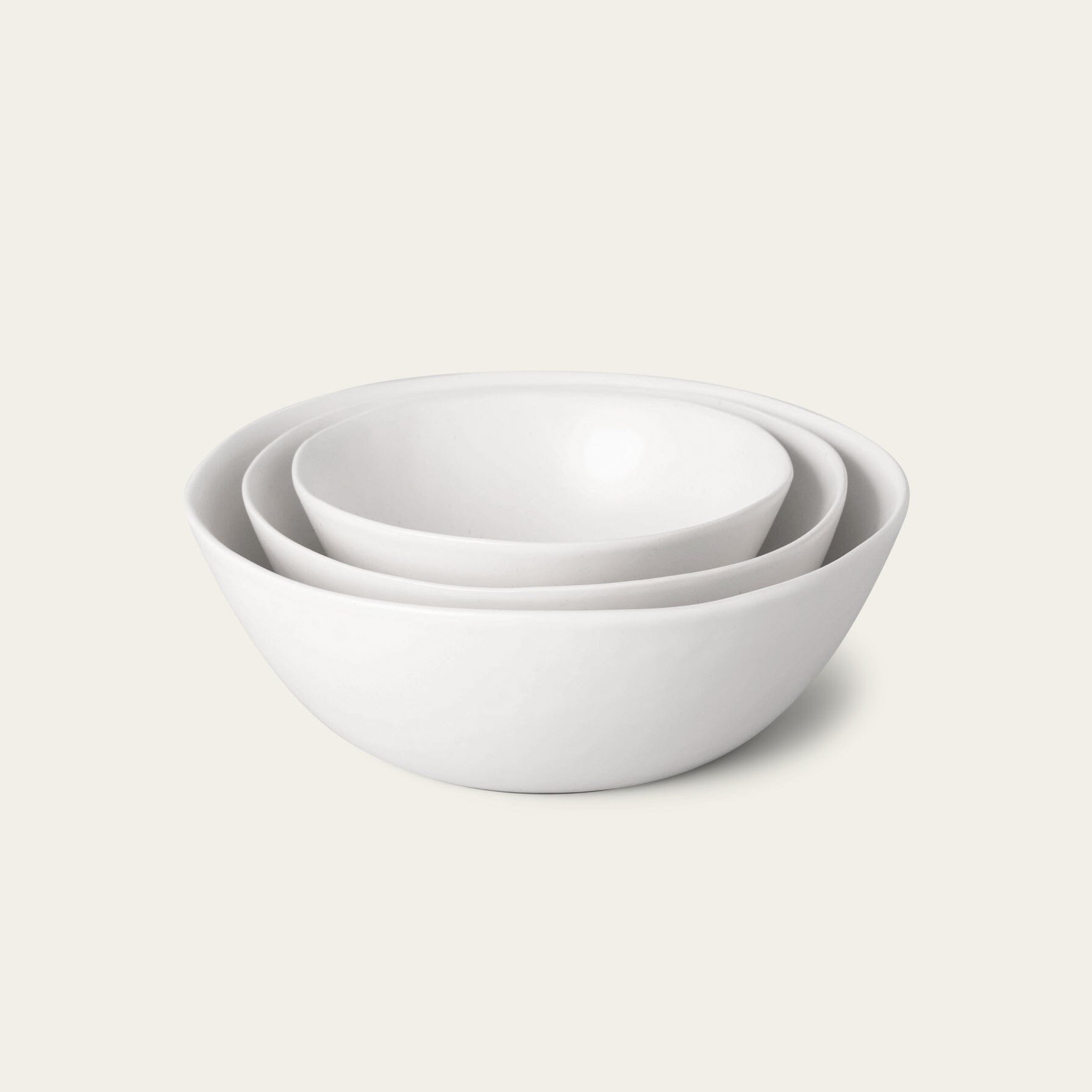 Fable Nested Serving Bowls in Cloud White