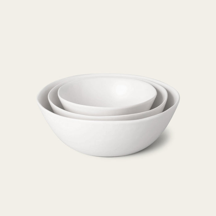 Nested serving bowls dinnerware by Fable Home, featured in a cloudwhite color finish. – #cloudwhite