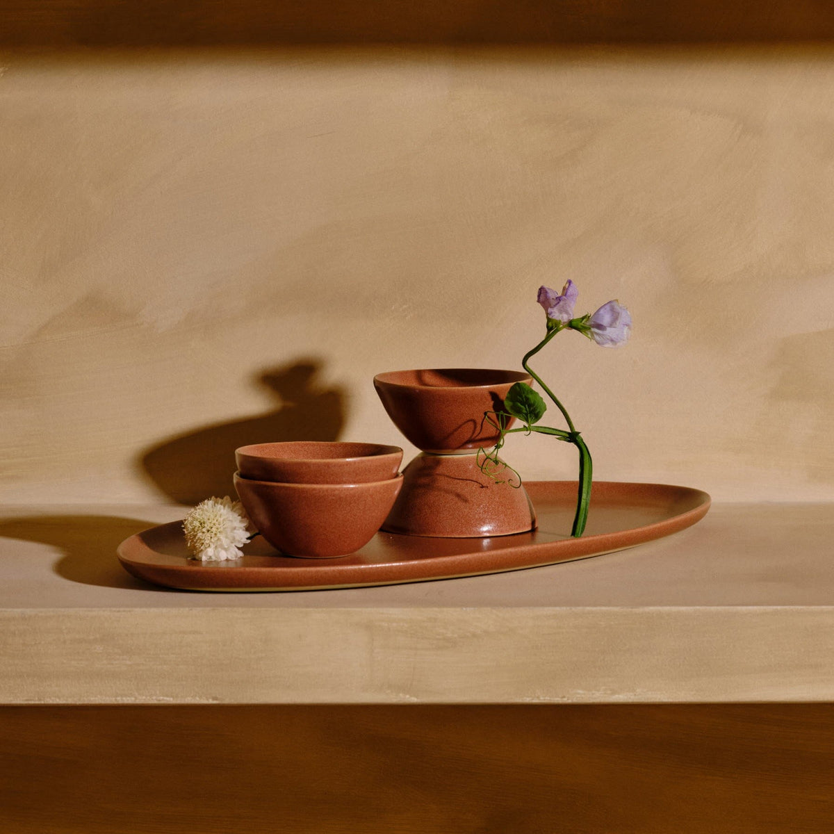 Oval Serving Platter by Fable Home, featured in a canyonclay finish. canyonclay-hidden