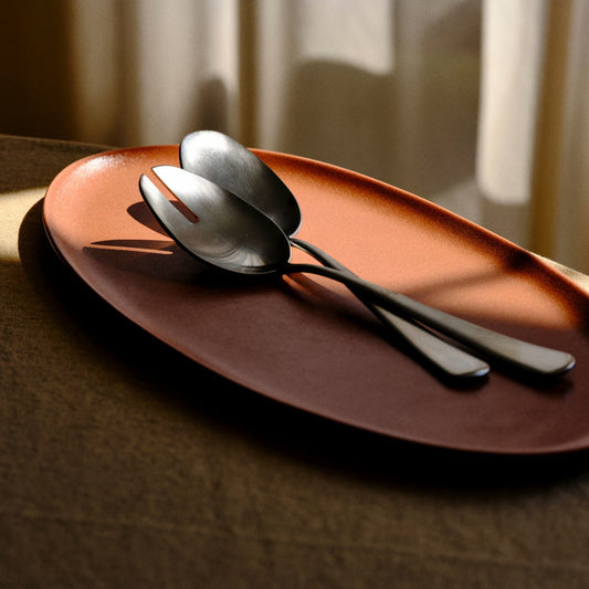 Oval Serving Platter by Fable Home, featured in a canyonclay color finish. – #canyonclay