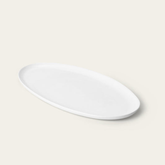 Oval serving platter dinnerware by Fable Home, featured in a pearlwhite color finish. – #pearlwhite
