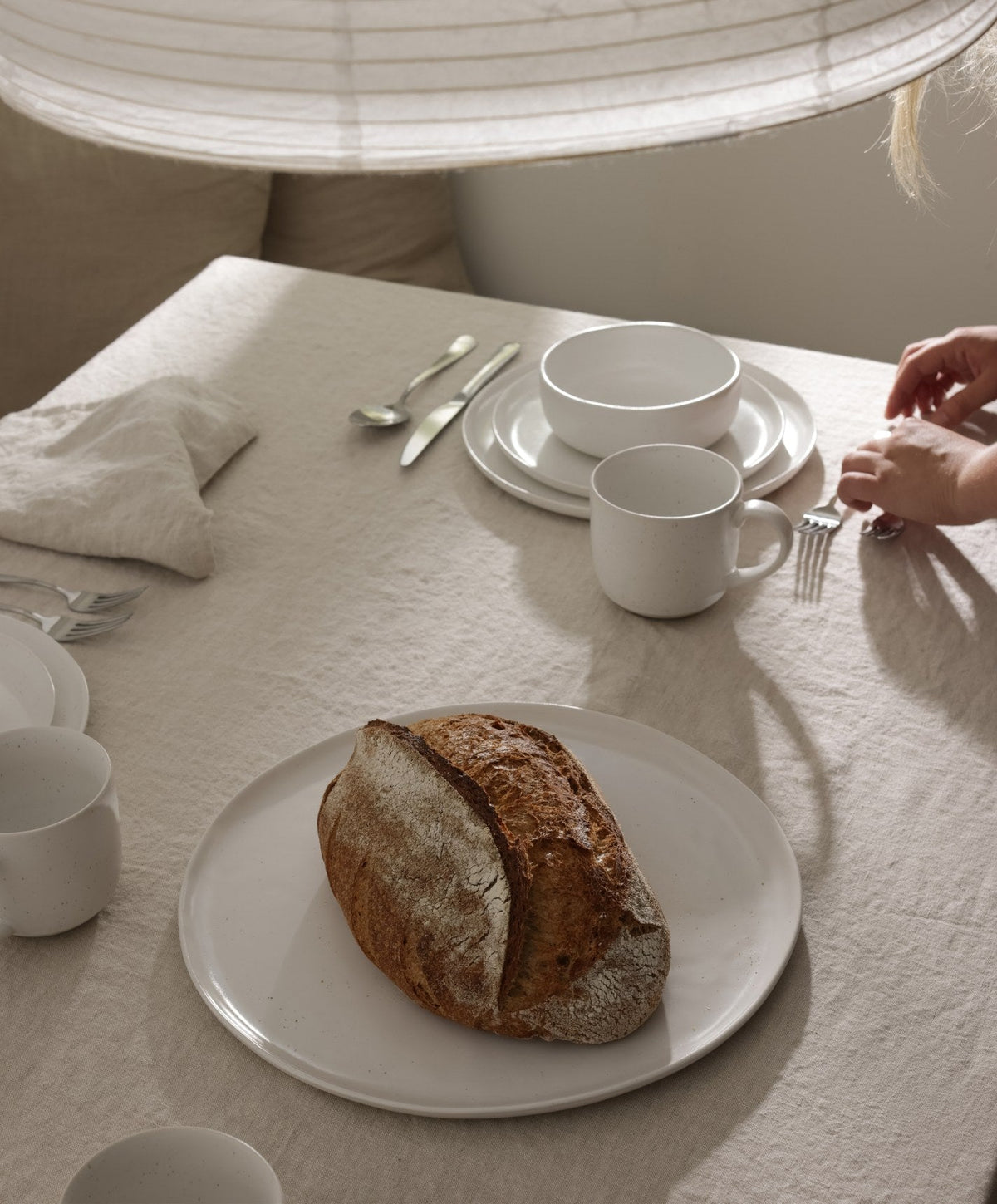 Serving Platter by Fable Home, shown in Speckled White.