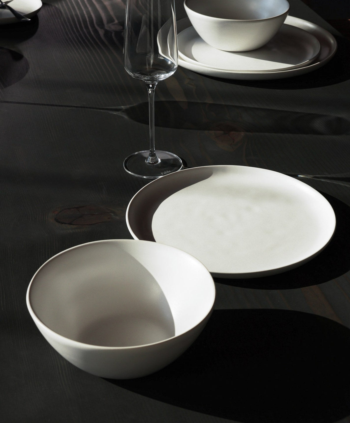 Dinnerware Set by Fable Home, shown in Cloud White.