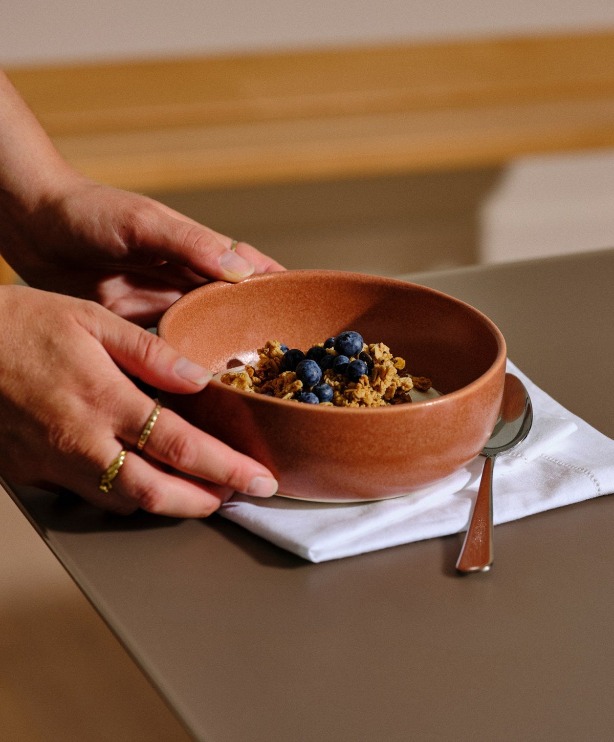 Cereal Bowls by Fable Home, shown in Canyon Clay.