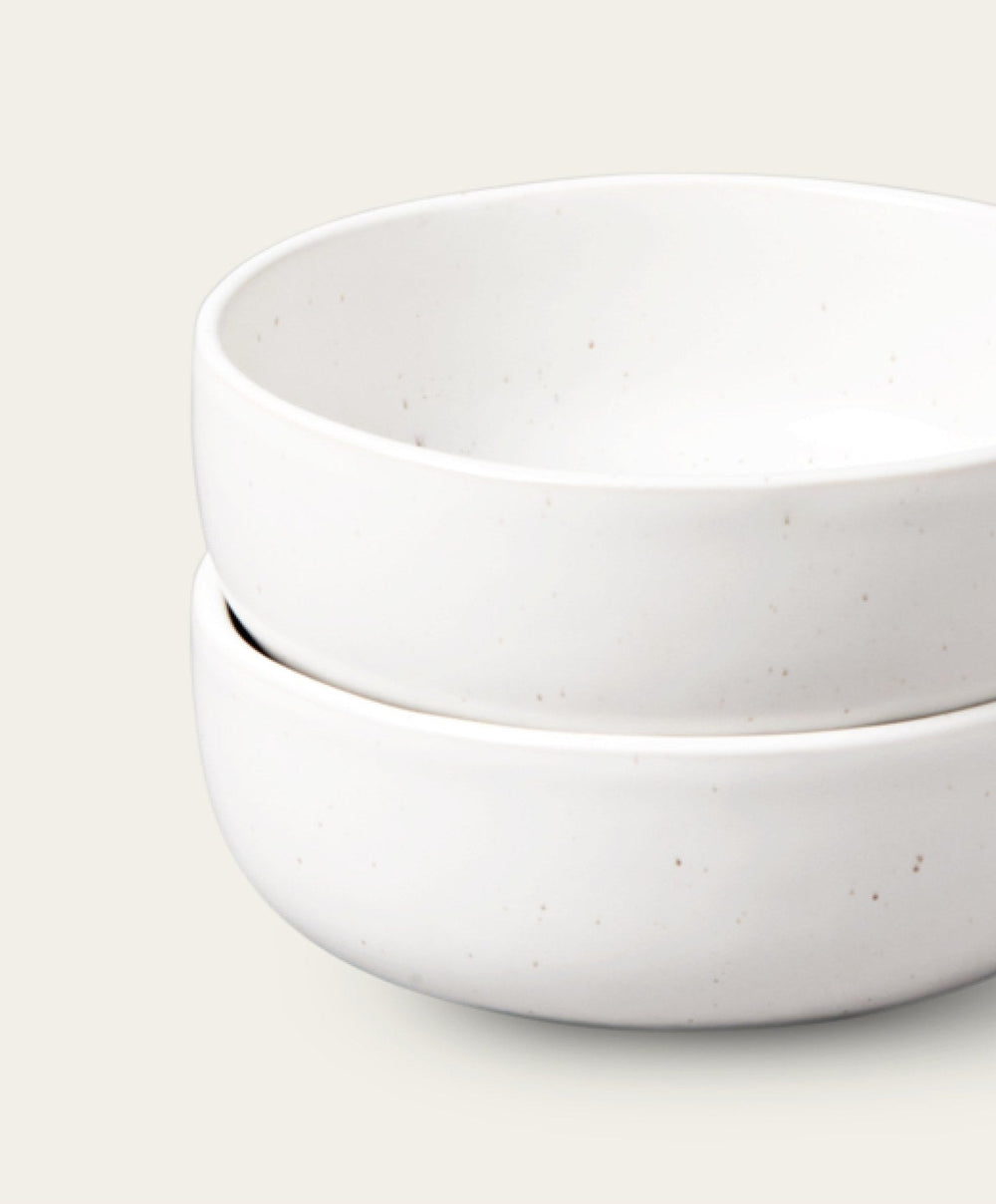 Cereal Bowls by Fable Home, shown in Speckled White.