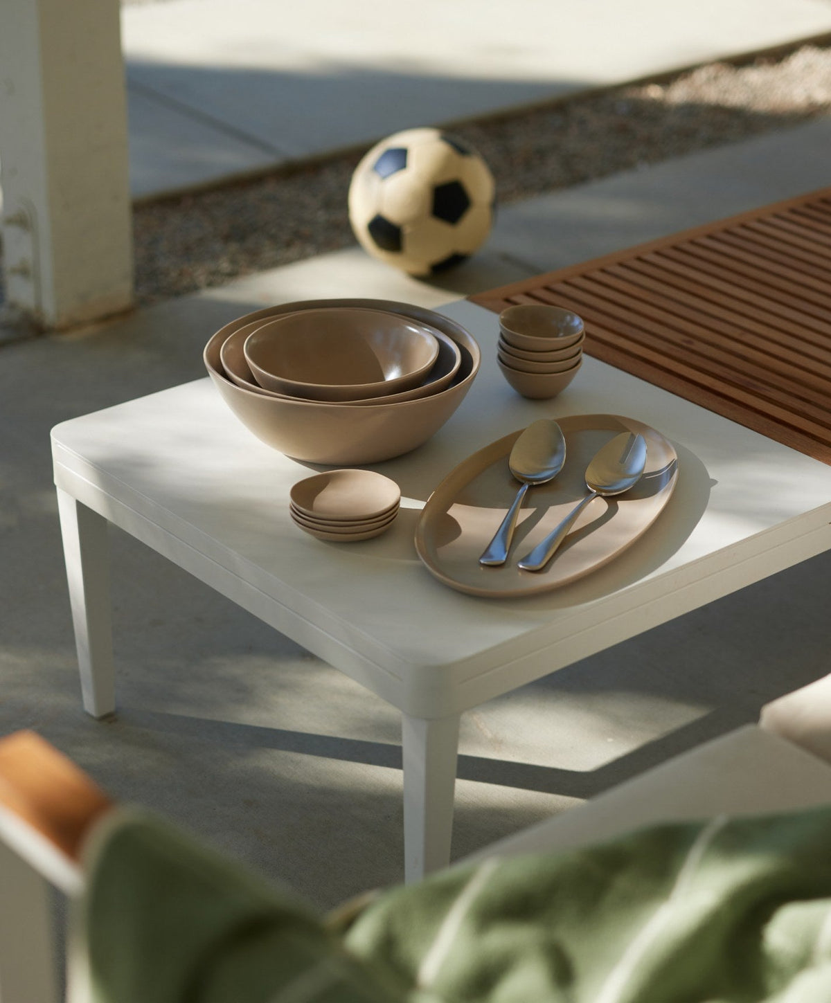 Serving Spoons by Fable Home, shown in Matte Silver.