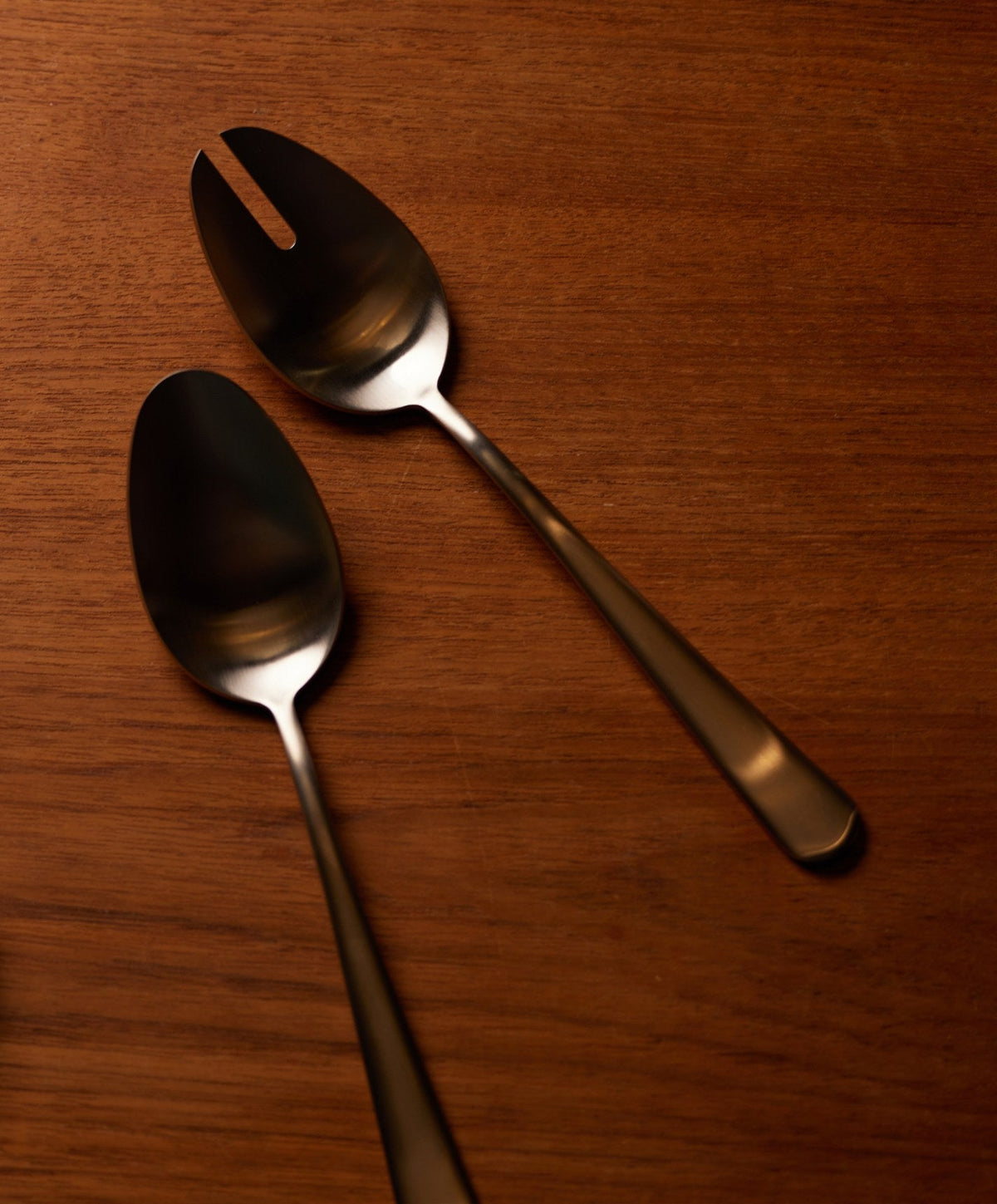 Serving Spoons by Fable Home, shown in Matte Silver.