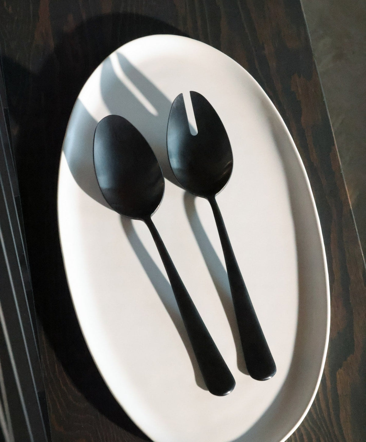 Serving Spoons by Fable Home, shown in Matte Black.
