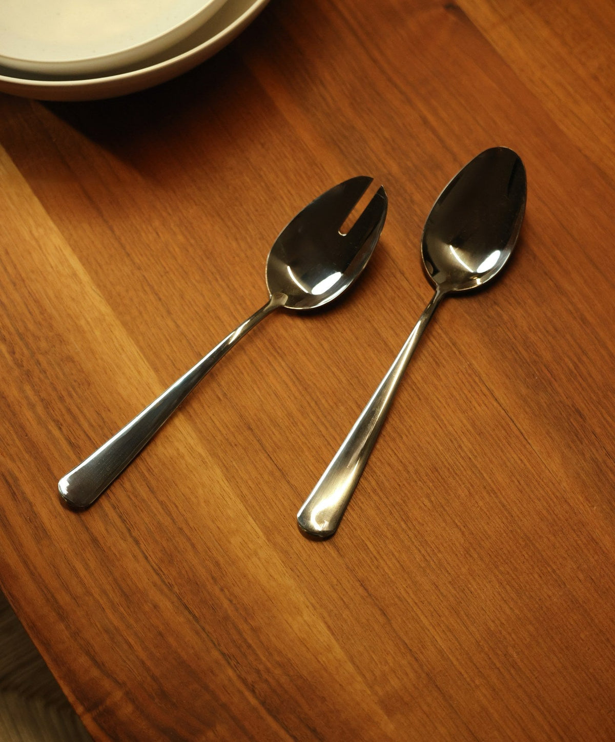 Serving Spoons by Fable Home, shown in Polished Silver.