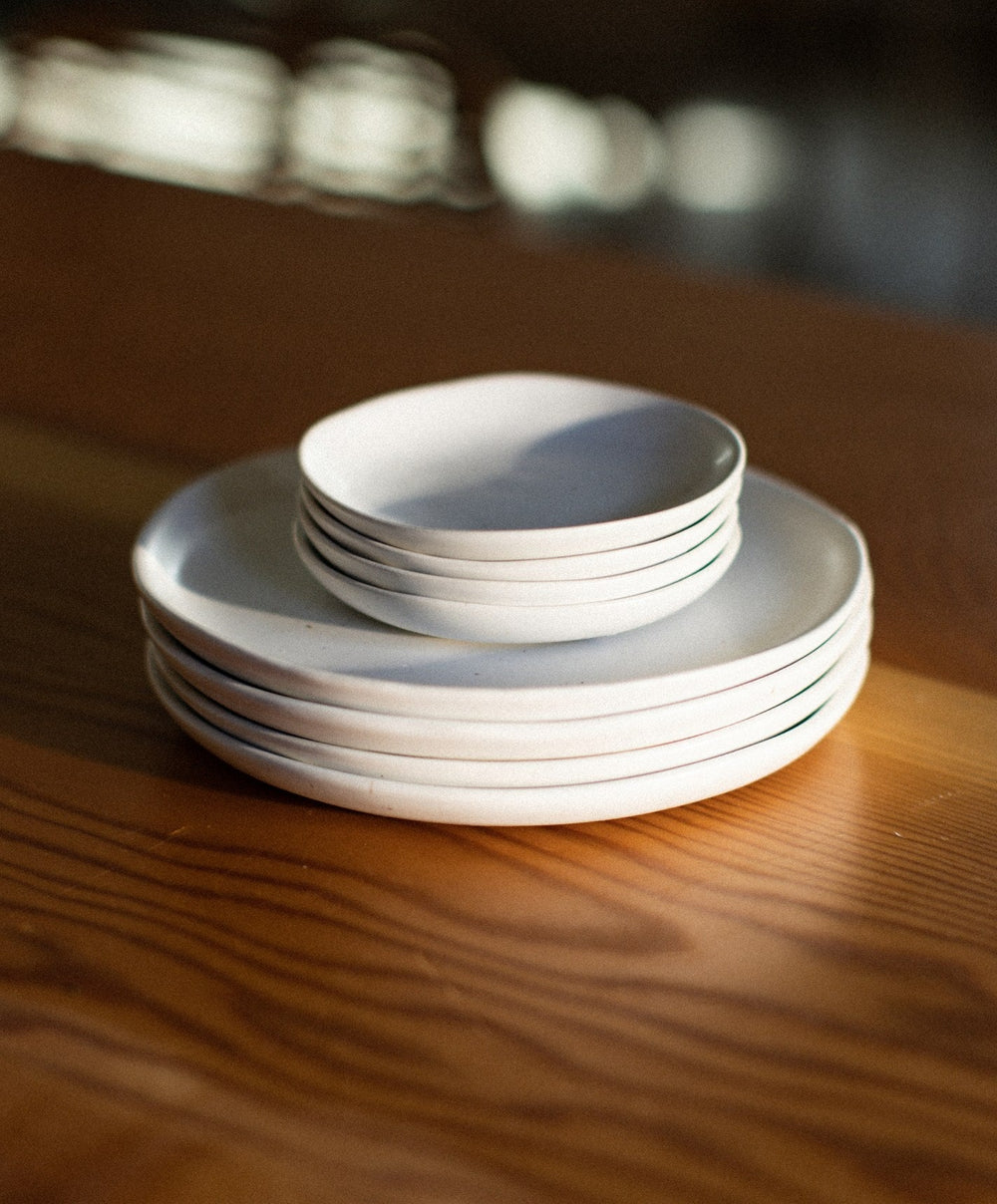 Little Plates by Fable Home, shown in Speckled White.