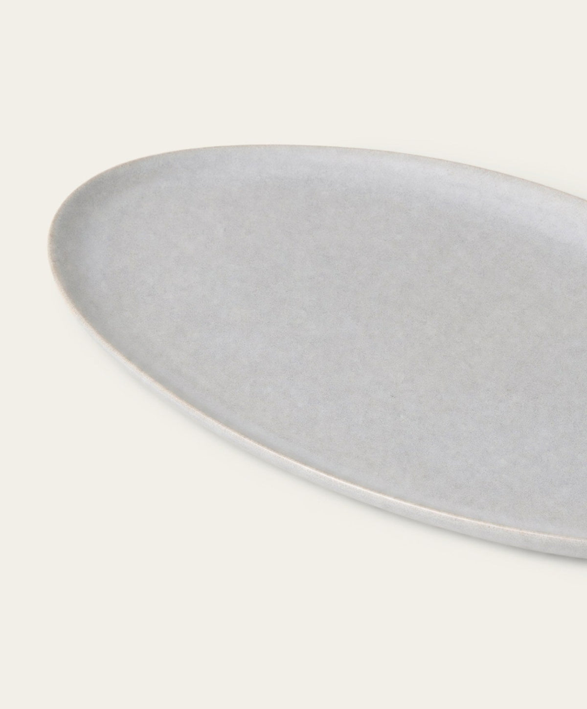 Oval Serving Platter by Fable Home, shown in Stone Blue.