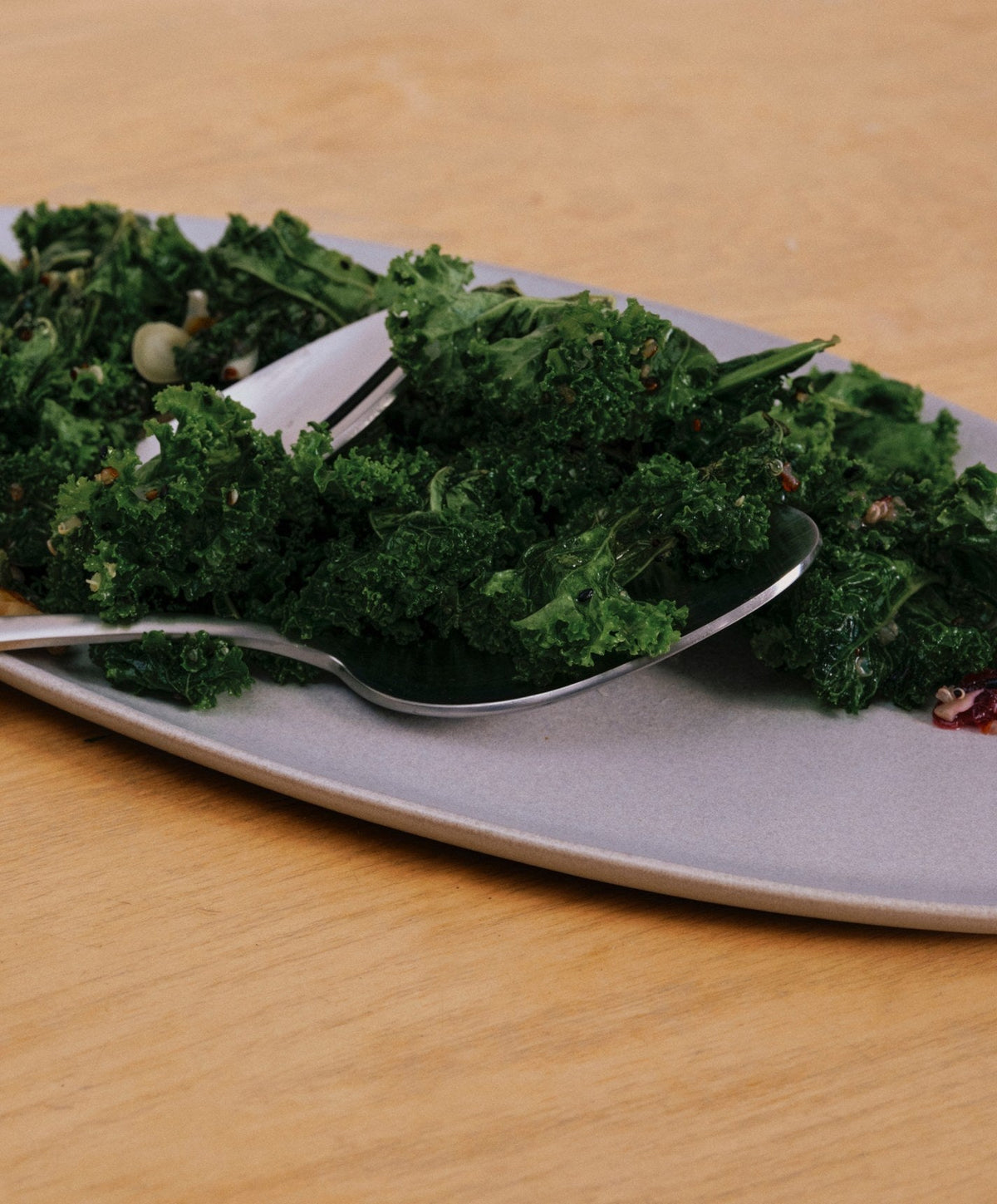Oval Serving Platter by Fable Home, shown in Stone Blue.