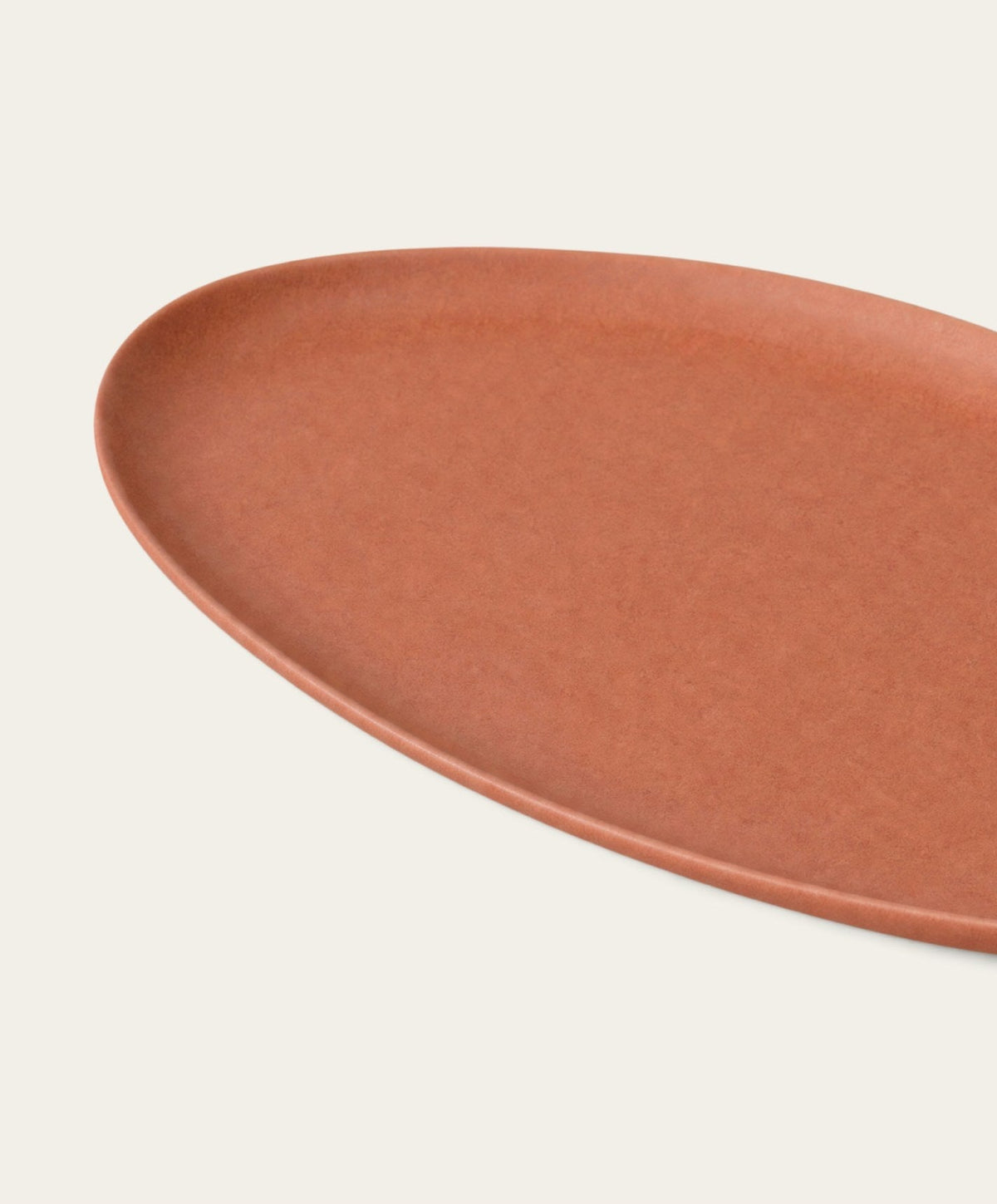 Oval Serving Platter by Fable Home, shown in Canyon Clay.