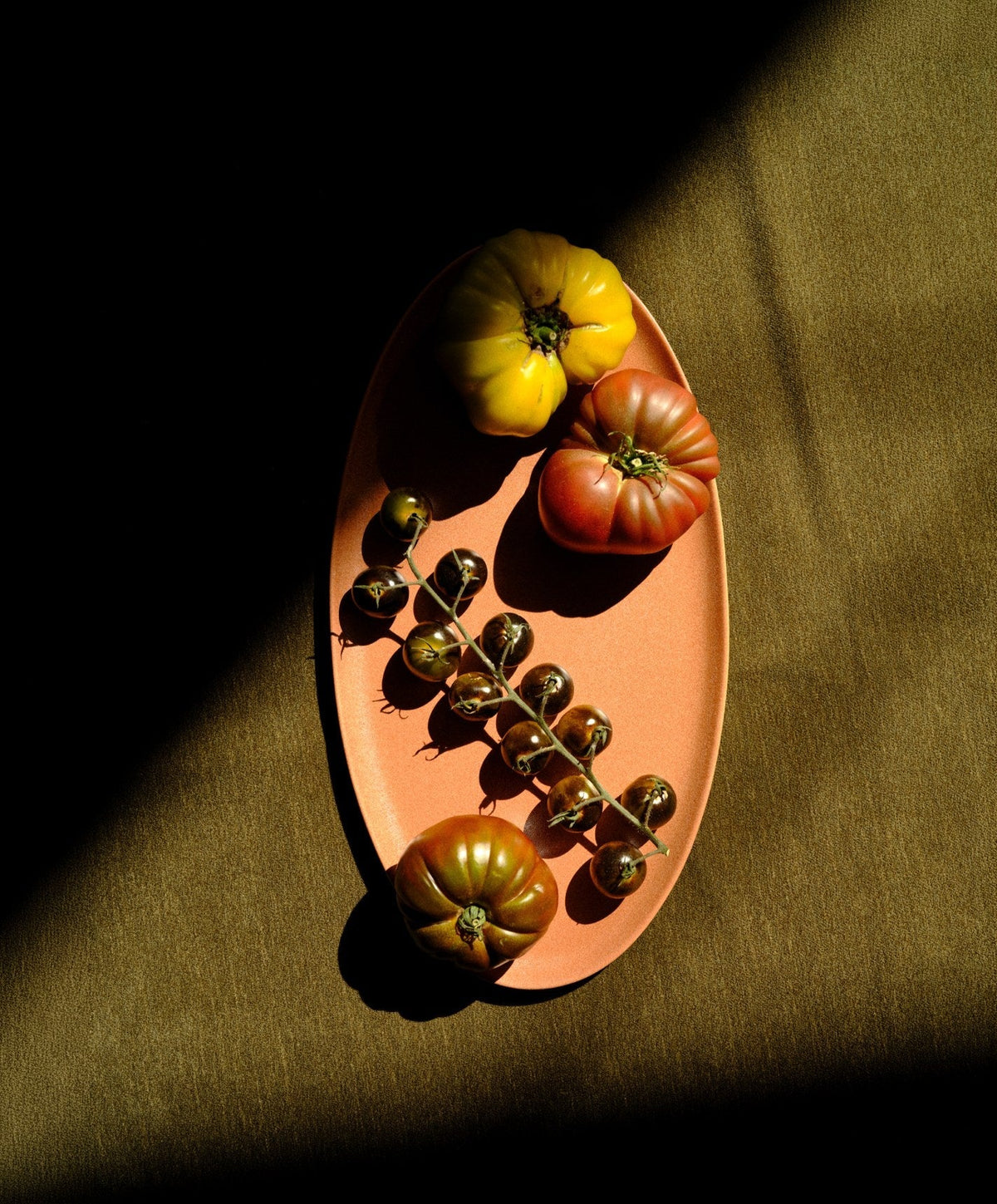 Oval Serving Platter by Fable Home, shown in Canyon Clay.