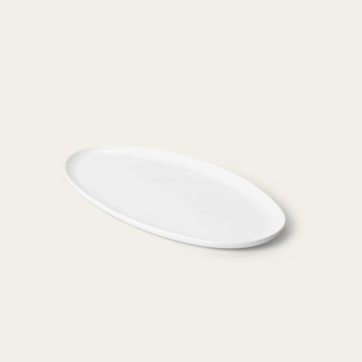 Oval Serving Platter by Fable Home, shown in Pearl White.
