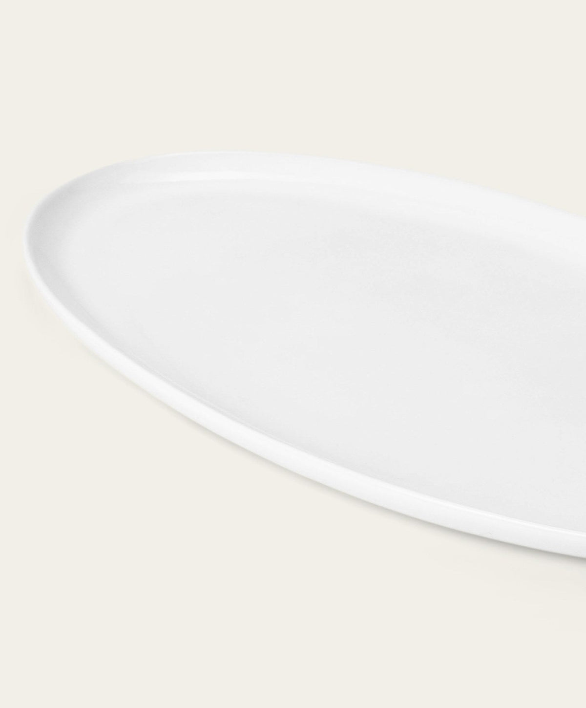 Oval Serving Platter by Fable Home, shown in Pearl White.
