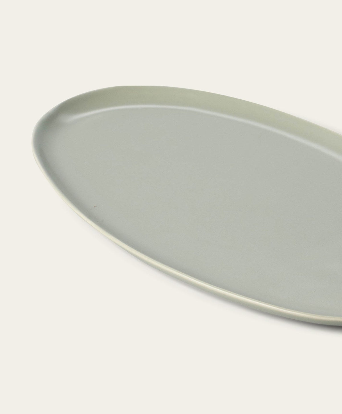 Oval Serving Platter by Fable Home, shown in Beachgrass Green.