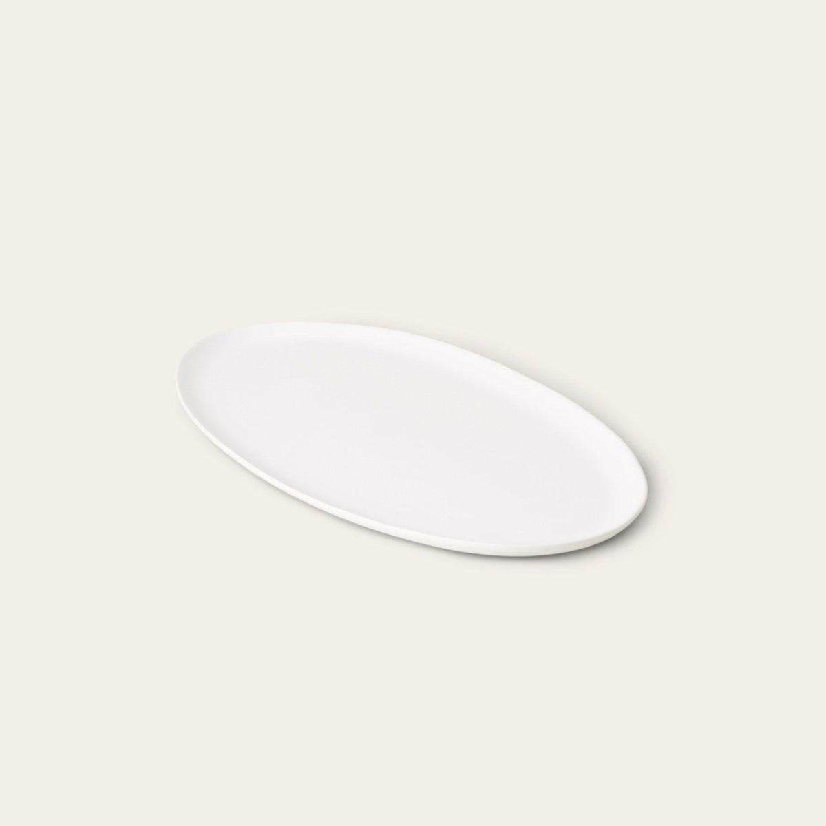 Oval Serving Platter by Fable Home, shown in Cloud White.