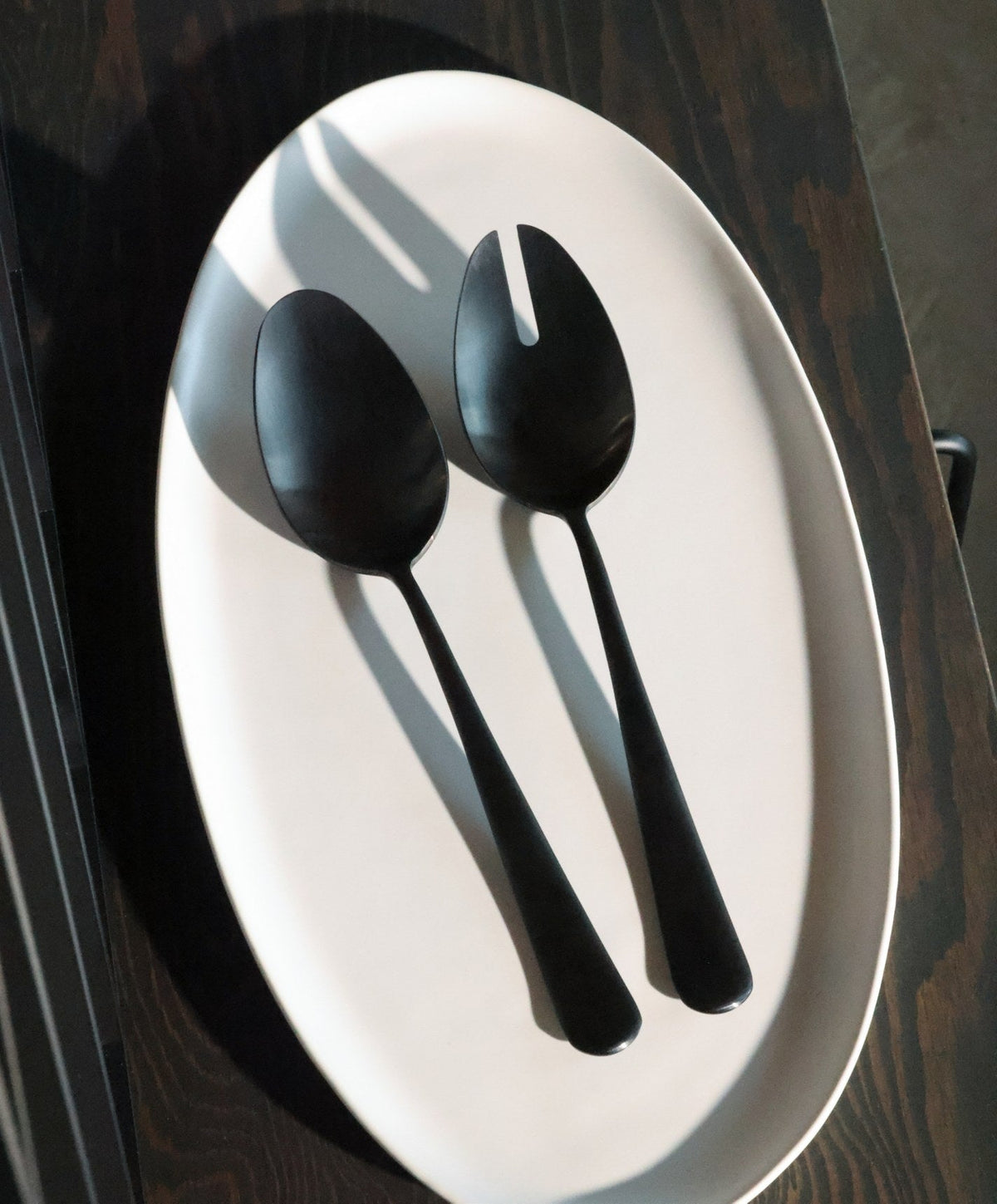 Oval Serving Platter by Fable Home, shown in Cloud White.