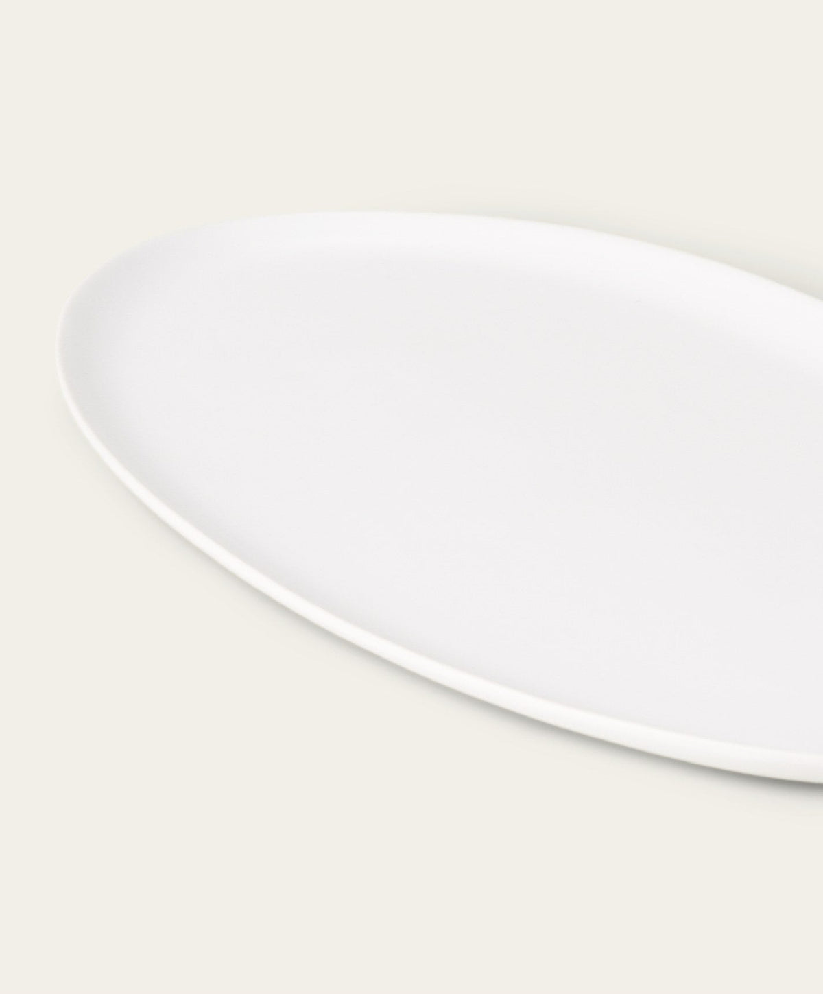 Oval Serving Platter by Fable Home, shown in Cloud White.