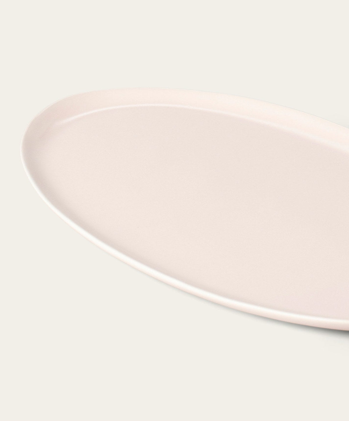 Oval Serving Platter by Fable Home, shown in Blush Pink.